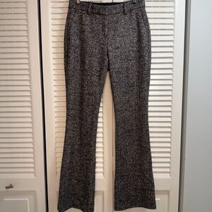 Theory Black And Beige Wide Leg Wool Pant